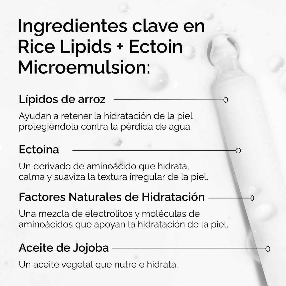 RICE LIPIDS + ECTOIN MICROEMULSION (MICROEMULSI&Oacute;N DE ECTO&Iacute;NA + L&Iacute;PIDOS DE ARROZ)